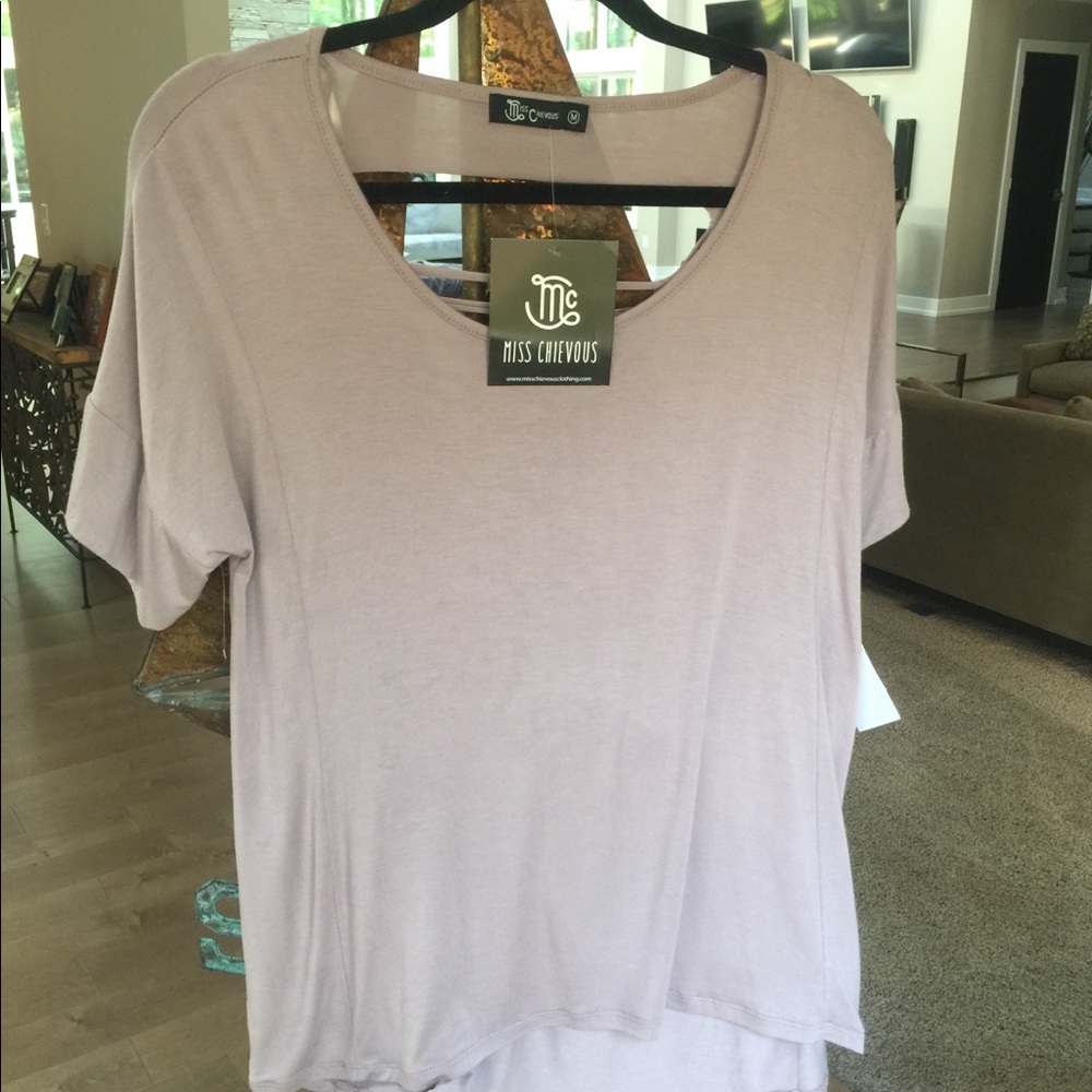 Miss Chievous women’s M lace up back. Mauve